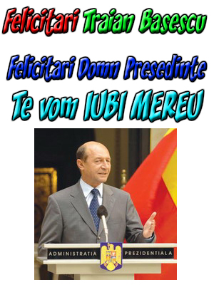 Traian Basescu Presedintele Romaniei