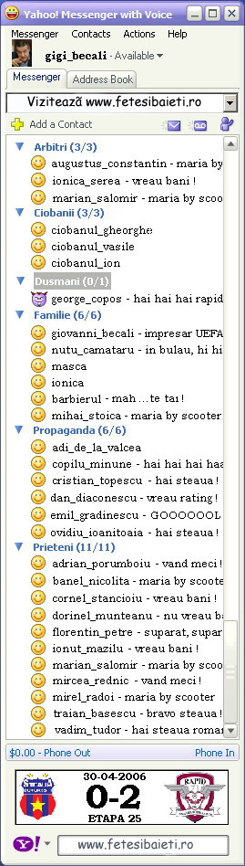 Lista De Messenger A Lui Gigi Becali, Id-ul, ID